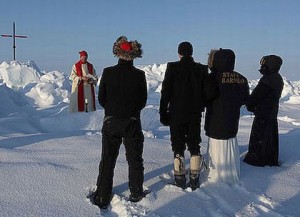 نخستین مراسم عروسی در قطب شمال